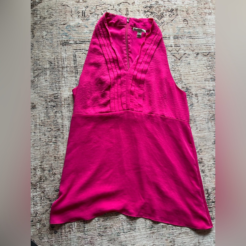 Banana Republic Pink Sleeveless Pleated Blouse